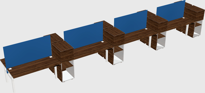 Shared electric desk + cabinet