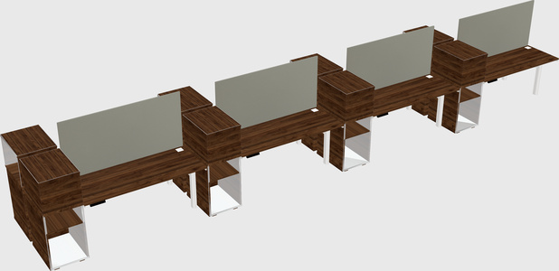 Shared electric desk + cabinet