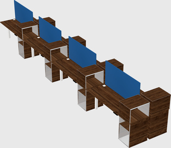 Shared electric desk + cabinet