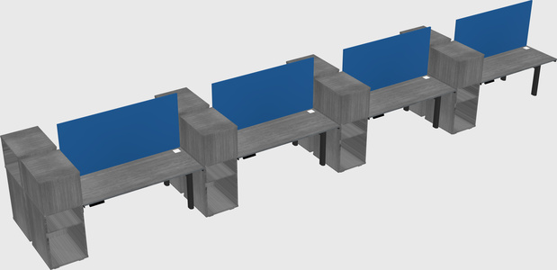 Shared electric desk + cabinet