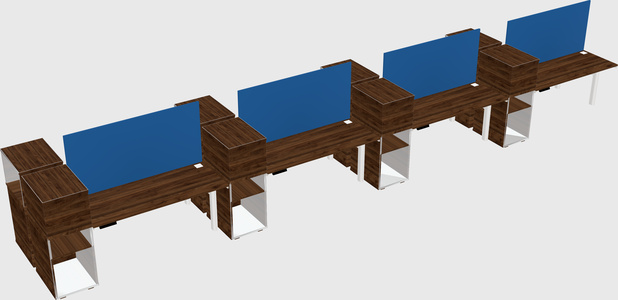 Shared electric desk + cabinet