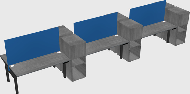 Shared electric desk + cabinet