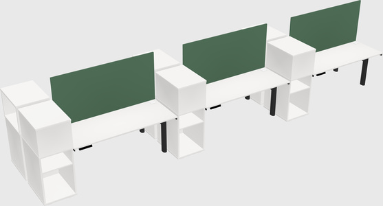 Shared electric desk + cabinet