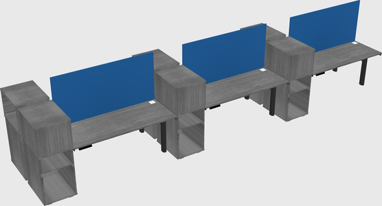 Shared electric desk + cabinet