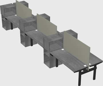 Shared electric desk + cabinet