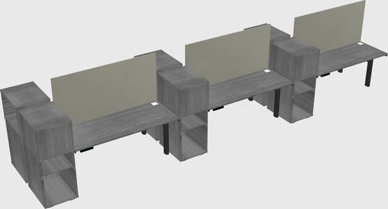 Shared electric desk + cabinet
