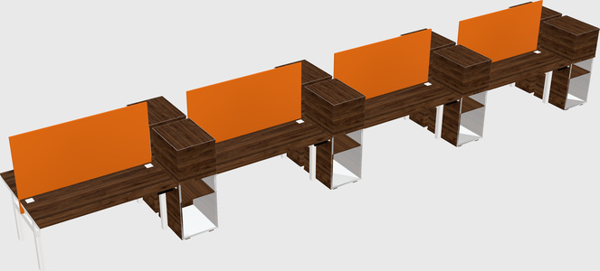 Shared electric desk + cabinet