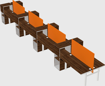 Shared electric desk + cabinet