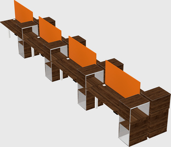 Shared electric desk + cabinet