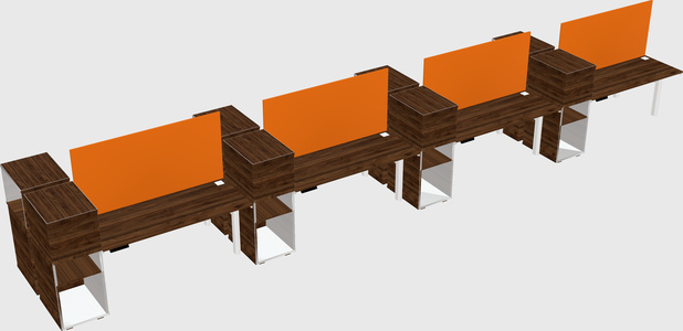 Shared electric desk + cabinet