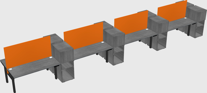 Shared electric desk + cabinet
