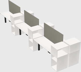 Shared electric desk + cabinet
