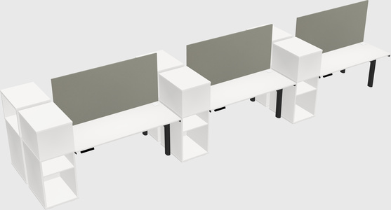 Shared electric desk + cabinet