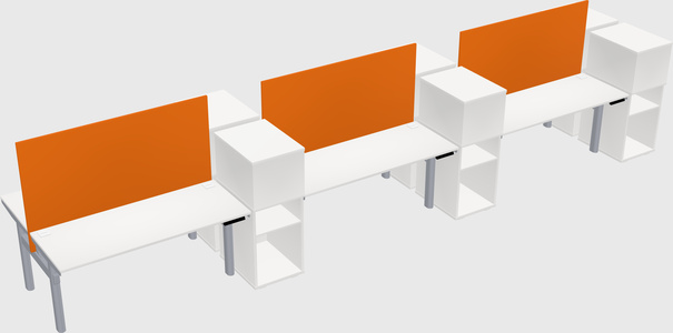 Shared electric desk + cabinet