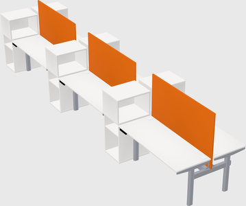 Shared electric desk + cabinet