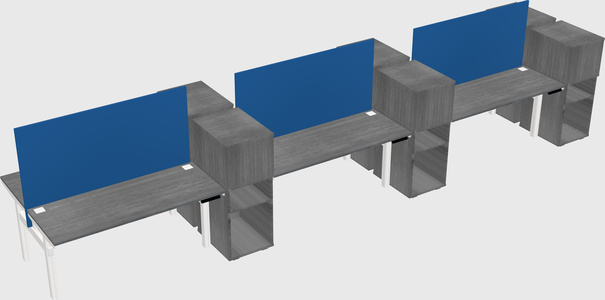 Shared electric desk + cabinet