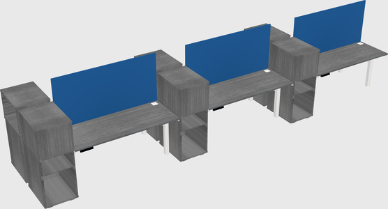 Shared electric desk + cabinet