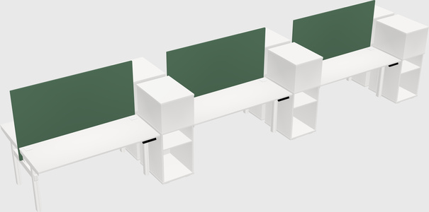 Shared electric desk + cabinet