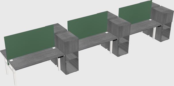 Shared electric desk + cabinet