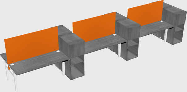 Shared electric desk + cabinet