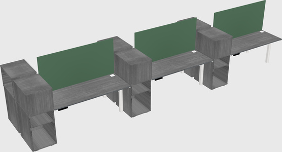 Shared electric desk + cabinet