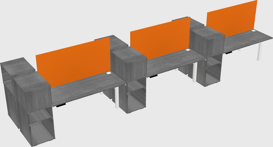 Shared electric desk + cabinet