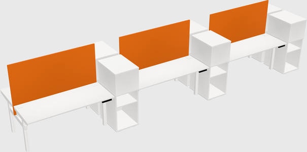Shared electric desk + cabinet
