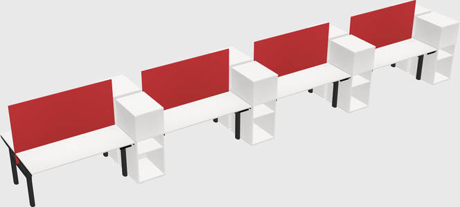 Shared electric desk + cabinet