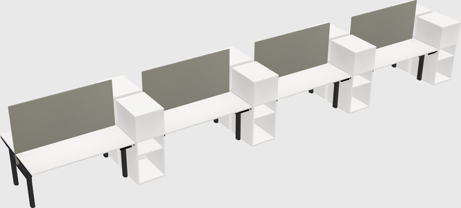 Shared electric desk + cabinet