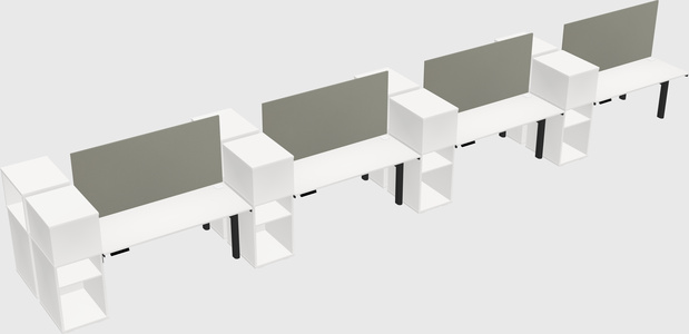 Shared electric desk + cabinet
