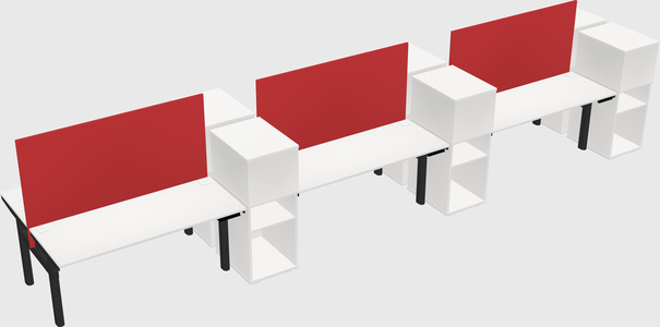 Shared electric desk + cabinet