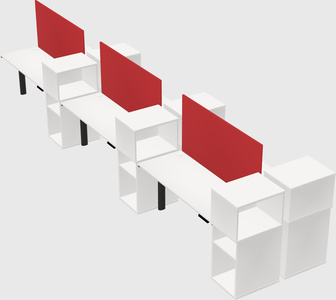 Shared electric desk + cabinet