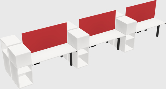 Shared electric desk + cabinet