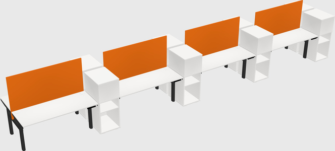 Shared electric desk + cabinet