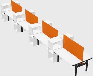 Shared electric desk + cabinet