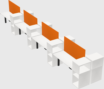 Shared electric desk + cabinet
