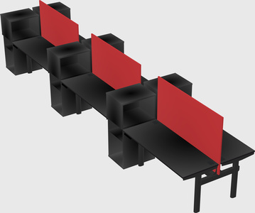 Shared electric desk + cabinet