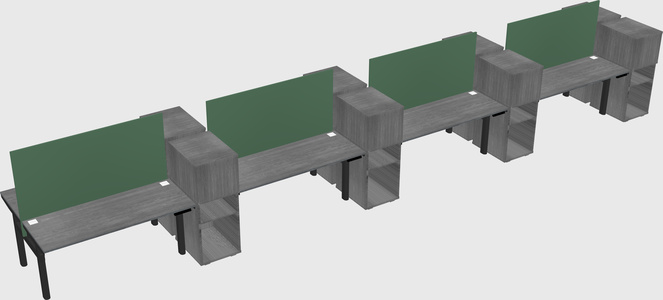 Shared electric desk + cabinet