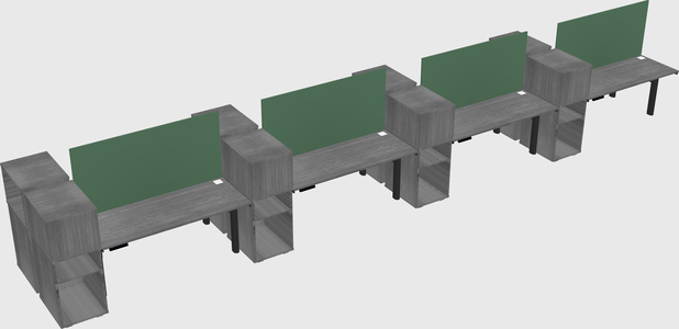 Shared electric desk + cabinet