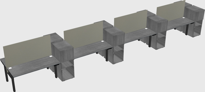 Shared electric desk + cabinet