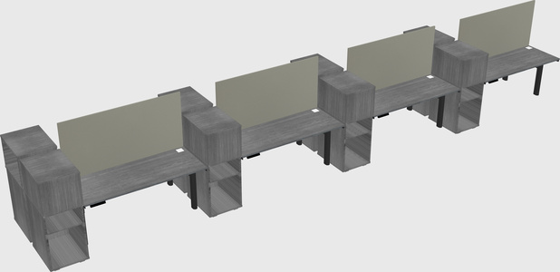 Shared electric desk + cabinet