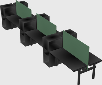 Shared electric desk + cabinet