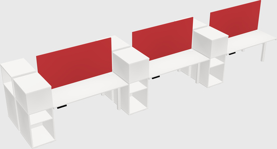 Shared electric desk + cabinet