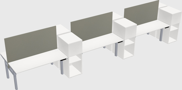 Shared electric desk + cabinet