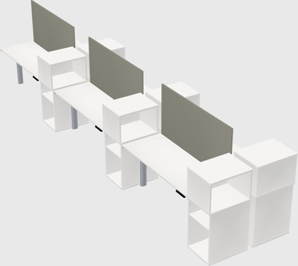 Shared electric desk + cabinet
