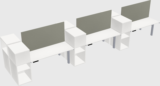 Shared electric desk + cabinet