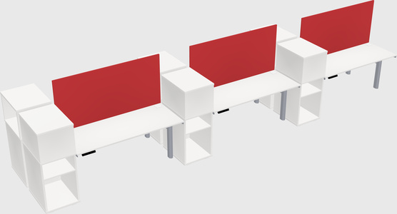 Shared electric desk + cabinet