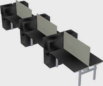 Shared electric desk + cabinet