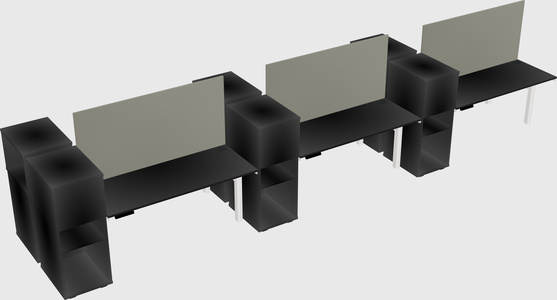 Shared electric desk + cabinet