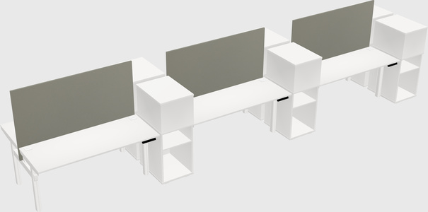 Shared electric desk + cabinet